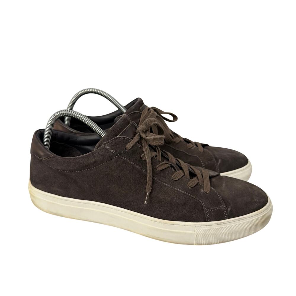 To Boot New York Shoes Mens Size 12 Alpha Dark Brown Suede Sneaker Italy